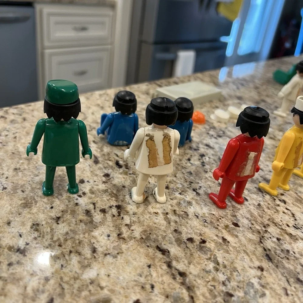 Vintage‎ 70's Playmobil Figures Nurse Medic Fireman Etc Lot. Read